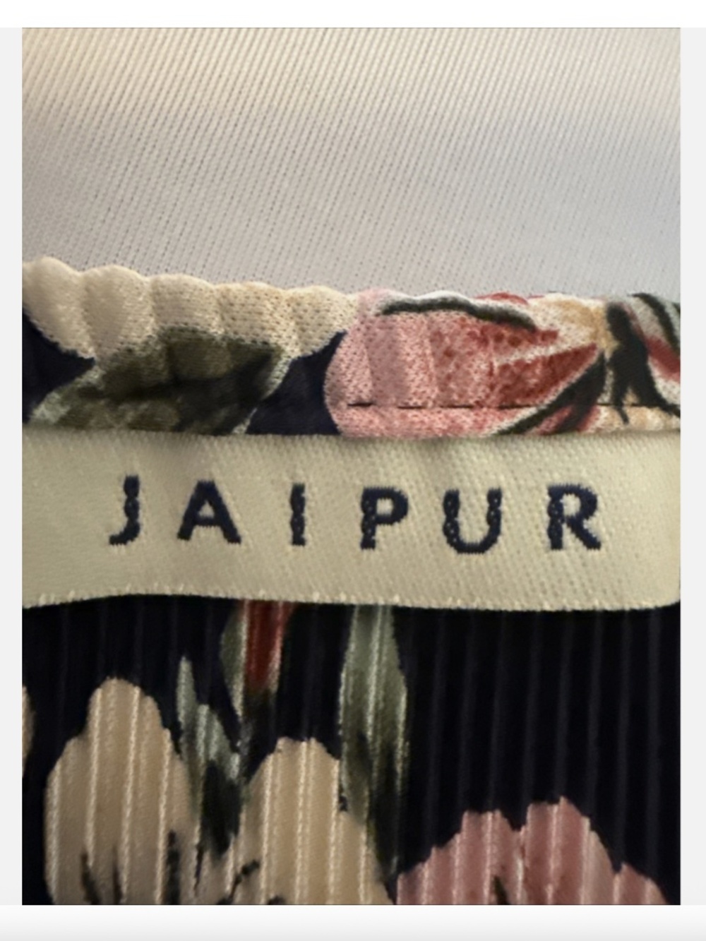 Jaipur Floral On Black Tee View 4